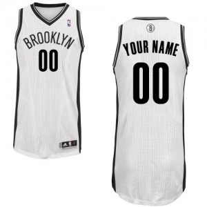 Maillot NBA Brooklyn Nets Personnalisé Authentic Blanc Adidas Home - Enfants