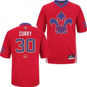 Golden State Warriors Stephen Curry #30 2014 All Star Swingman Maillot d'équipe de NBA - Rouge pour Homme