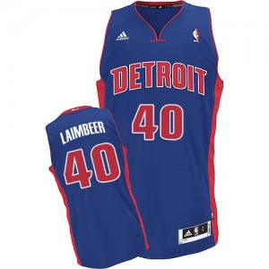 Detroit Pistons #40 Adidas Road Bleu royal Swingman Maillot d'équipe de NBA pas cher en ligne - Bill Laimbeer pour Homme