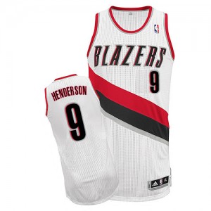 Maillot NBA Authentic Gerald Henderson #9 Portland Trail Blazers Home Blanc - Homme