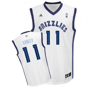 Memphis Grizzlies #11 Adidas Home Blanc Swingman Maillot d'équipe de NBA Vente - Mike Conley pour Homme