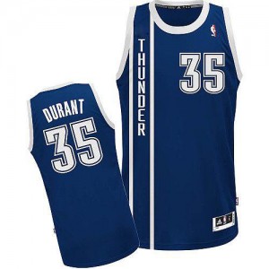 Oklahoma City Thunder #35 Adidas Alternate Bleu marin Authentic Maillot d'équipe de NBA achats en ligne - Kevin Durant pour Homme