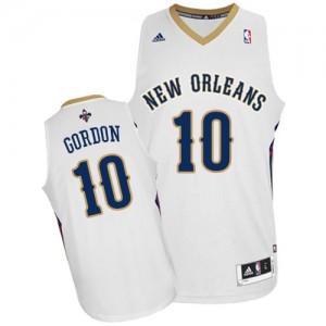Maillot NBA New Orleans Pelicans #10 Eric Gordon Blanc Adidas Swingman Home - Homme
