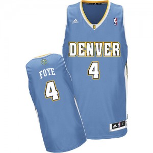 Maillot NBA Bleu clair Randy Foye #4 Denver Nuggets Road Swingman Homme Adidas