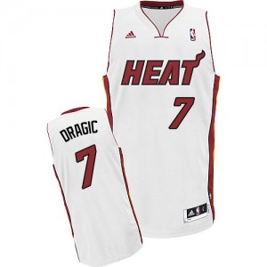 Maillot NBA Miami Heat #7 Goran Dragic Blanc Adidas Swingman Home - Homme