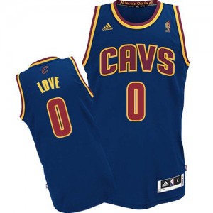 Maillot NBA Authentic Kevin Love #0 Cleveland Cavaliers Bleu marin - Enfants