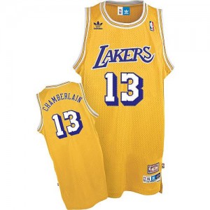 Maillot Swingman Los Angeles Lakers NBA Throwback Or - #13 Wilt Chamberlain - Homme