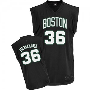 Maillot Adidas Noir Big Shamrock Authentic Boston Celtics - Shaquille O'Neal #36 - Homme