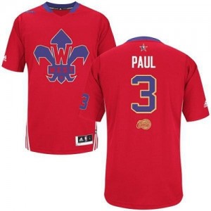 Los Angeles Clippers #3 Adidas 2014 All Star Rouge Authentic Maillot d'équipe de NBA Vente pas cher - Chris Paul pour Homme