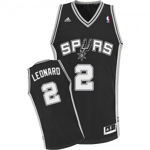 Maillot NBA Swingman Kawhi Leonard #2 San Antonio Spurs Road Noir - Enfants