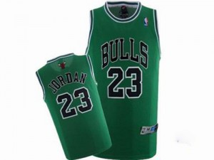 Maillot NBA Chicago Bulls #23 Michael Jordan Vert Adidas Authentic Throwback - Homme