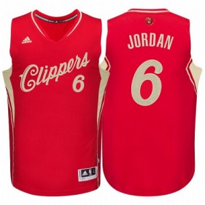 Los Angeles Clippers DeAndre Jordan #6 2015-16 Christmas Day Authentic Maillot d'équipe de NBA - Rouge pour Homme