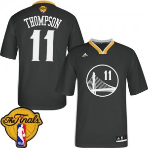 Golden State Warriors #11 Adidas Alternate 2015 The Finals Patch Noir Authentic Maillot d'équipe de NBA prix d'usine en ligne - Klay Thompson pour Femme