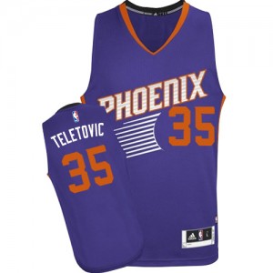 Maillot NBA Phoenix Suns #35 Mirza Teletovic Violet Adidas Swingman Road - Homme
