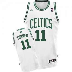 Maillot NBA Blanc Evan Turner #11 Boston Celtics Home Swingman Homme Adidas
