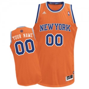 New York Knicks Personnalisé Adidas Alternate Orange Maillot d'équipe de NBA Le meilleur cadeau - Swingman pour Homme