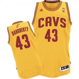 Maillot NBA Or Brad Daugherty #43 Cleveland Cavaliers Alternate Authentic Homme Adidas