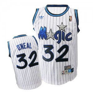 Maillot NBA Orlando Magic #32 Shaquille O'Neal Blanc Adidas Swingman Throwback - Homme