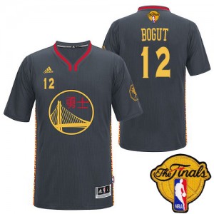 Golden State Warriors #12 Adidas Slate Chinese New Year 2015 The Finals Patch Noir Authentic Maillot d'équipe de NBA Discount - Andrew Bogut pour Homme