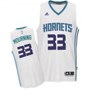 Maillot NBA Authentic Alonzo Mourning #33 Charlotte Hornets Home Blanc - Homme