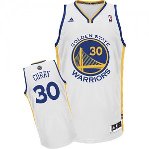Maillot Adidas Blanc Home Swingman Golden State Warriors - Stephen Curry #30 - Enfants