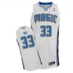 Maillot NBA Orlando Magic #33 Grant Hill Blanc Adidas Authentic Home - Homme
