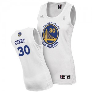 Maillot NBA Blanc Stephen Curry #30 Golden State Warriors Home Swingman Femme Adidas