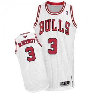 Maillot NBA Blanc Doug McDermott #3 Chicago Bulls Home Authentic Homme Adidas