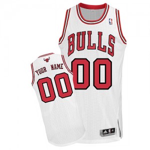 Maillot NBA Authentic Personnalisé Chicago Bulls Home Blanc - Enfants