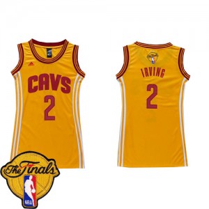Cleveland Cavaliers #2 Adidas Dress 2015 The Finals Patch Or Authentic Maillot d'équipe de NBA en ligne pas chers - Kyrie Irving pour Femme