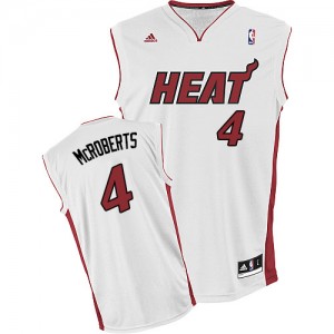 Maillot NBA Swingman Josh McRoberts #4 Miami Heat Home Blanc - Homme