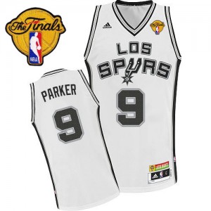 San Antonio Spurs #9 Adidas Latin Nights Finals Patch Blanc Swingman Maillot d'équipe de NBA en ligne pas chers - Tony Parker pour Homme