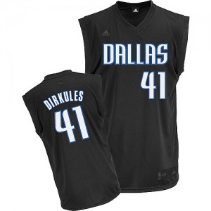 Maillot Adidas Noir Dirkules Fashion Swingman Dallas Mavericks - Dirk Nowitzki #41 - Homme