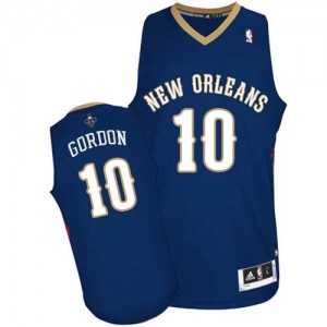 Maillot Authentic New Orleans Pelicans NBA Road Bleu marin - #10 Eric Gordon - Homme