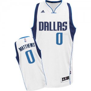 Maillot Swingman Dallas Mavericks NBA Home Blanc - #0 Wesley Matthews - Enfants