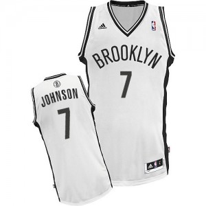 Maillot Adidas Blanc Home Swingman Brooklyn Nets - Joe Johnson #7 - Homme