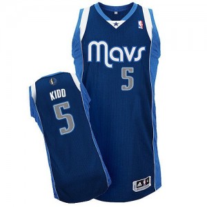 Maillot NBA Bleu marin Jason Kidd #5 Dallas Mavericks Alternate Authentic Homme Adidas