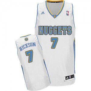 Denver Nuggets JJ Hickson #7 Home Swingman Maillot d'équipe de NBA - Blanc pour Homme