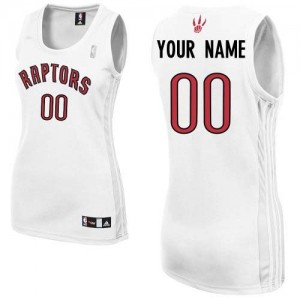 Toronto Raptors Personnalisé Adidas Home Blanc Maillot d'équipe de NBA Promotions - Authentic pour Femme