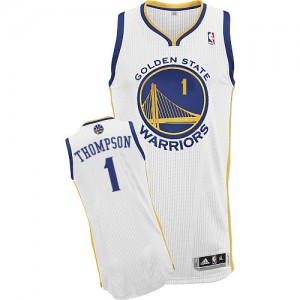 Golden State Warriors #1 Adidas Home Blanc Authentic Maillot d'équipe de NBA vente en ligne - Jason Thompson pour Homme