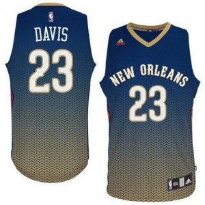 New Orleans Pelicans #23 Adidas Resonate Fashion Bleu marin Swingman Maillot d'équipe de NBA Remise - Anthony Davis pour Homme