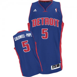 Maillot NBA Detroit Pistons #5 Kentavious Caldwell-Pope Bleu royal Adidas Swingman Road - Homme