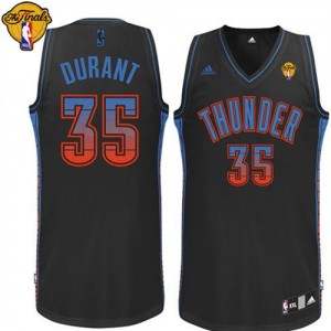Maillot NBA Swingman Kevin Durant #35 Oklahoma City Thunder Vibe Finals Patch Noir - Homme