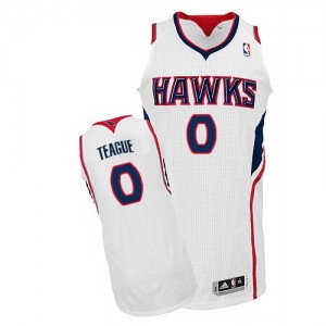 Maillot Authentic Atlanta Hawks NBA Home Blanc - #0 Jeff Teague - Homme