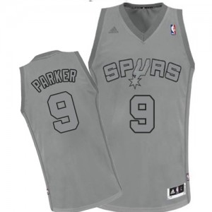 Maillot NBA Gris Tony Parker #9 San Antonio Spurs Big Color Fashion Swingman Homme Adidas