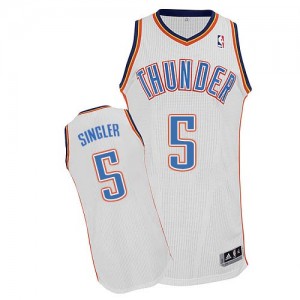 Maillot Authentic Oklahoma City Thunder NBA Home Blanc - #5 Kyle Singler - Homme
