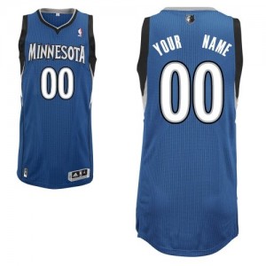 Minnesota Timberwolves Personnalisé Adidas Road Slate Blue Maillot d'équipe de NBA magasin d'usine - Authentic pour Homme
