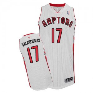 Toronto Raptors #17 Adidas Home Blanc Authentic Maillot d'équipe de NBA Expédition rapide - Jonas Valanciunas pour Homme