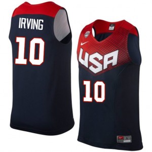Maillot NBA Bleu marin Kyrie Irving #10 Team USA 2014 Dream Team Swingman Homme Nike