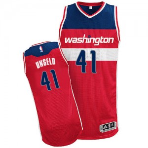 Maillot NBA Washington Wizards #41 Wes Unseld Rouge Adidas Authentic Road - Homme